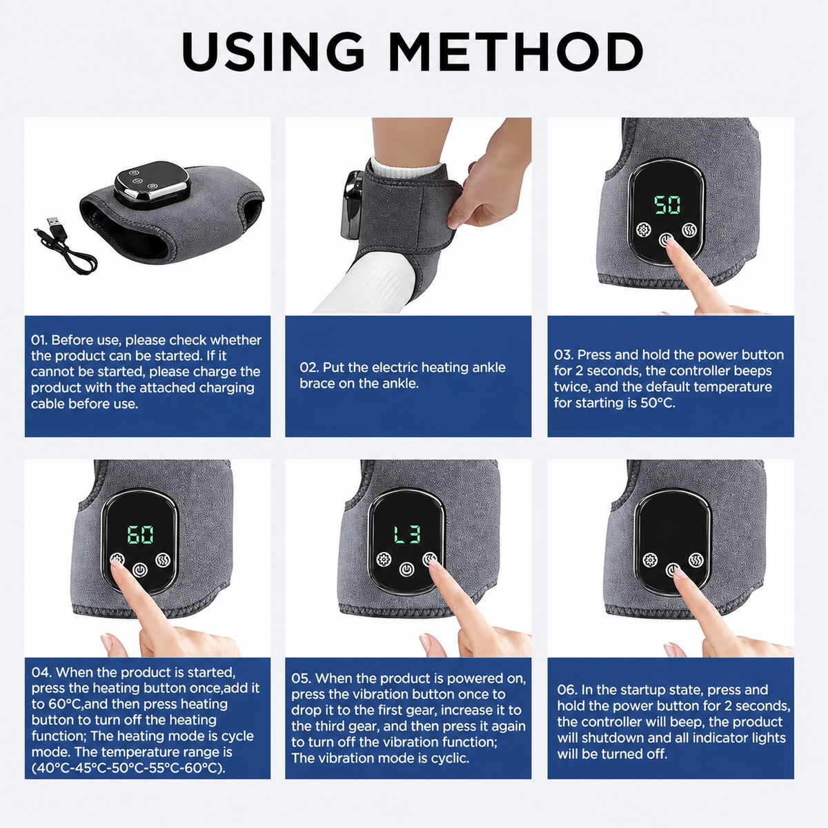Heated Ankle Massager — Set of 2