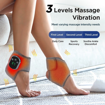 Smart Ankle Massager with Graphene Vibration & Heat