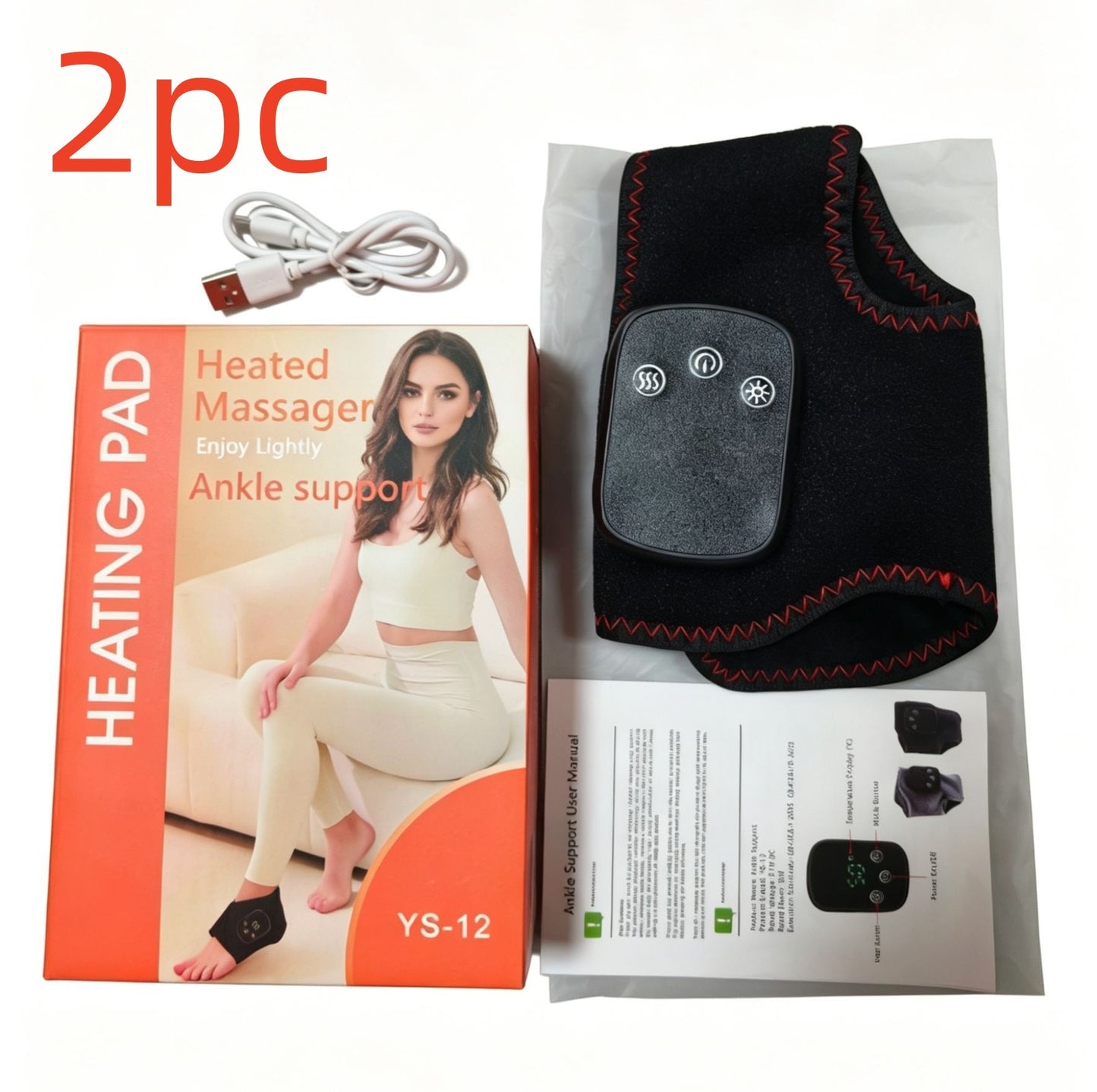 Smart Ankle Massager with Graphene Vibration & Heat