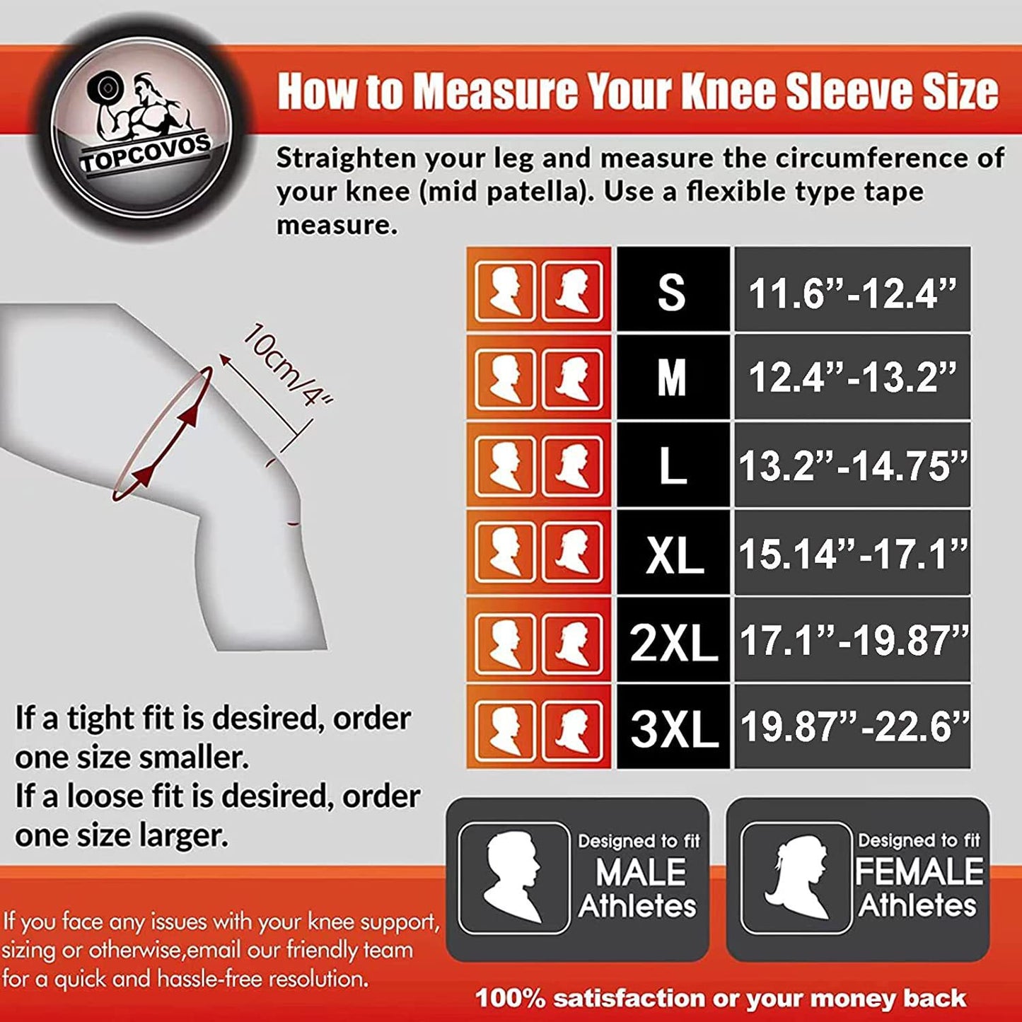 Compression Knee Sleeve — Non-Slip Silicone Grip