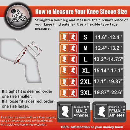 Compression Knee Sleeve — Non-Slip Silicone Grip
