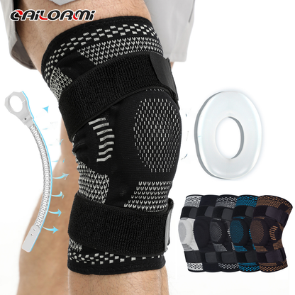 Compression Knee Sleeve — Non-Slip Silicone Grip