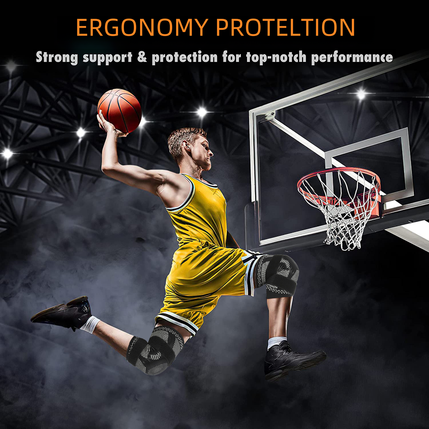 Compression Knee Sleeve — Non-Slip Silicone Grip