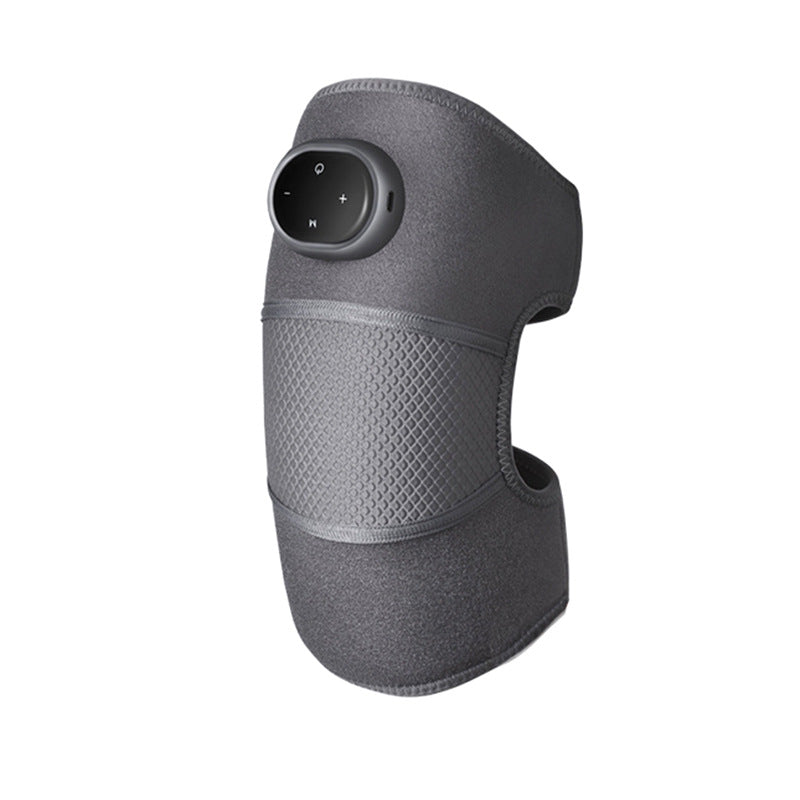 MuscleWarm heated knee massager, gray wrap with digital display