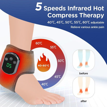 Smart Ankle Massager with Graphene Vibration & Heat