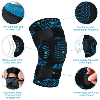 Compression Knee Sleeve — Non-Slip Silicone Grip
